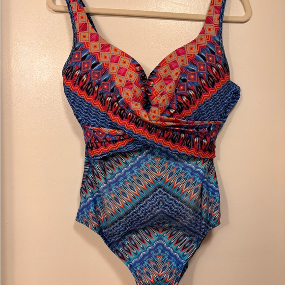 Miraclesuit Other - Miraclesuit Blue and Teal Patterned One-Piece Swimsuit